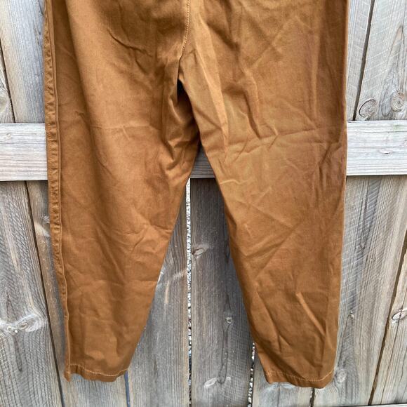 Free People Pants Brown Khaki Size 2 Paperbag Boho Bohemian Belt Fall Versatile - Picture 6 of 8